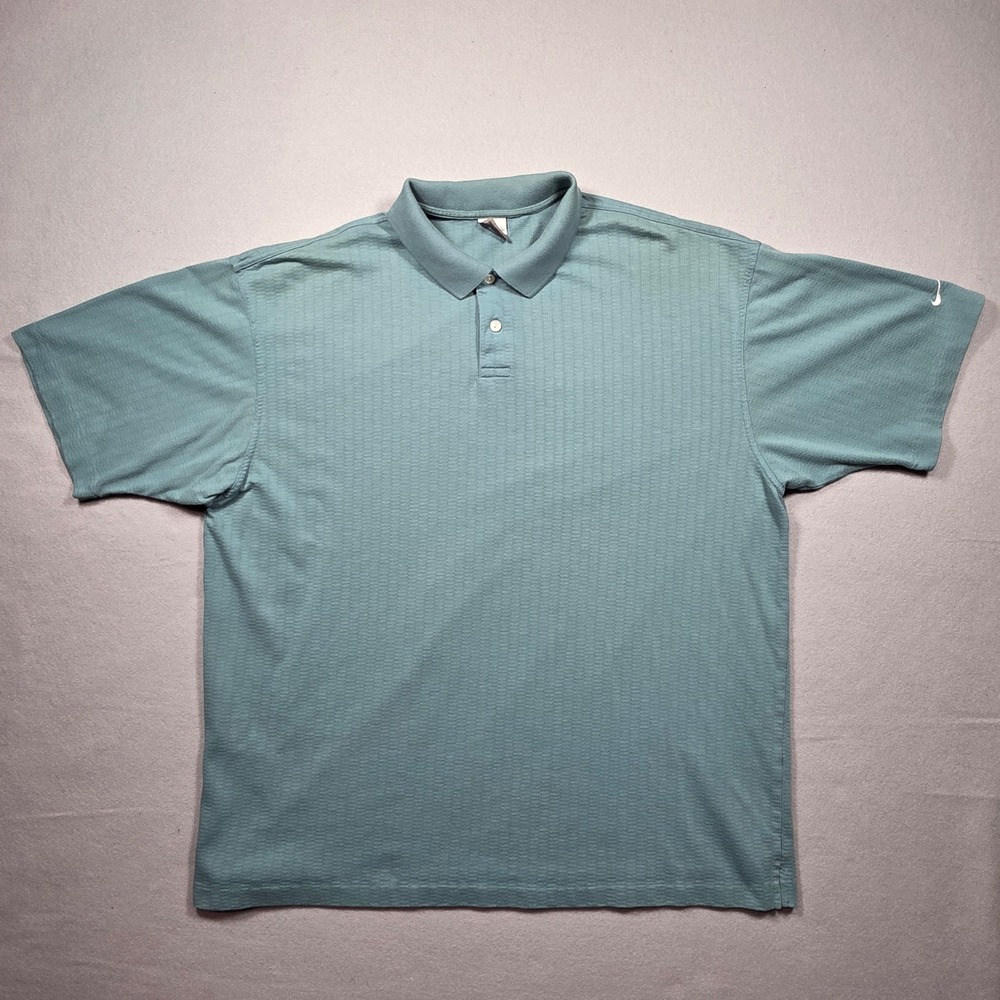 Vintage Y2K Nike Polo Golf/Athletic in Sage Green - Men's Size XXL - Silver Tag